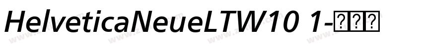 HelveticaNeueLTW10 1字体转换